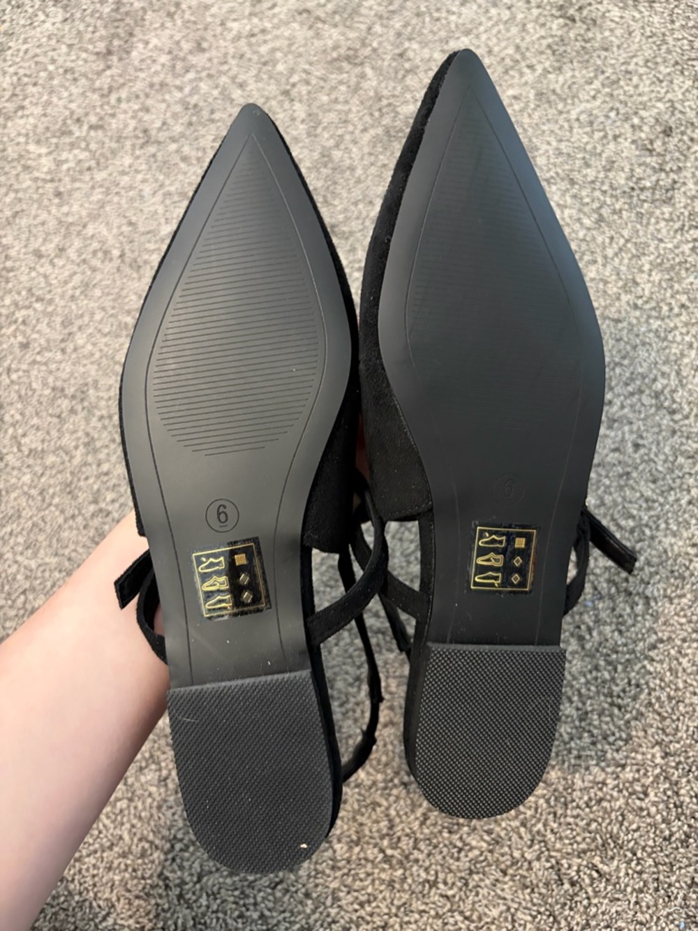 Black Pointed Sling back flat-Call it Spring - Picture 2 of 2